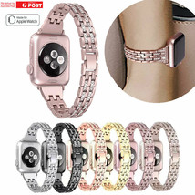 For Apple Watch Series 5 4 3 2 Bling Stainless Steel Bracelet iWatch Ban... - £46.02 GBP