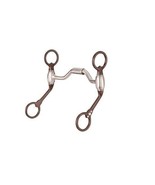 Horse Bit 5 Inch Low Port with Antique Brown Cheeks Stainless Steel HBIAM2 - $58.41