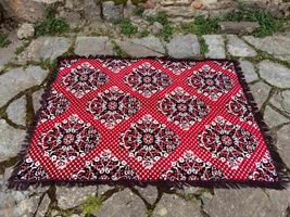 Vintage velvet, unique pattern, table cover, velvet couch throw, bohemia... - $90.00