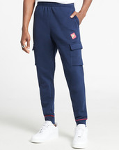Nike Mens Just Do It Fleece Cargo Pants Color Obsidian/Berry Size Small - $75.33