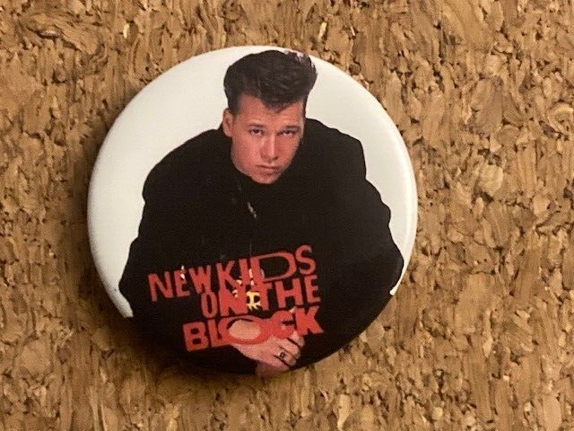Vintage New Kids on the Block Donnie Wahlberg Pinback Pin 1.5&quot; - $4.20