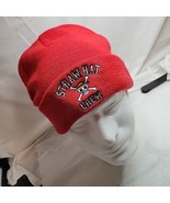 Straw Hat Crew One Piece Anime Netflix Red Embroidered Skull Beanie Hat - £13.09 GBP