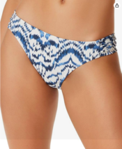 Bikini Swim Bottoms Hipster Blue White Print Size Large Jessica Simpson $48 -NWT - £7.10 GBP