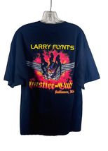 Vintage XL T-Shirt | Larry Flynt&#39;s Hustler Club Baltimore | Black, Short... - £45.37 GBP