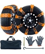 DEDC Tire Snow Chains 8Pcs, Emergency Anti Slip Universal Car Snow Chains - $59.86