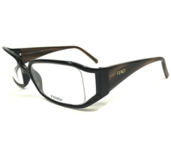 Fendi Eyeglasses Frames F702 001 Black Brown Horn Square Semi Rimmed 52-16-125 - £52.46 GBP