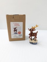 Jim Shore Rudolph 50th Anniversary Figurine 3&quot; Traditions Enesco 2014 With Box  - £39.86 GBP