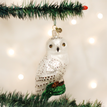 Old World Christmas Great White Owl Snowy Owl Glass Christmas Ornament 16079 - £13.55 GBP