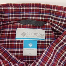 Columbia AM8053 Men's Red Plaid Cotton Blend Button Up Long Sleeve Shirt Size XL image 3