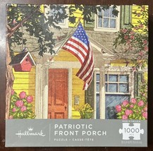 Hallmark Patriotic Front Porch 1000 pc. Puzzle Geoff Greenleaf US Flag America - £11.14 GBP