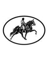 Tennessee Walker Decal -Equine Horse Discipline Oval Vinyl Black &amp; White... - £3.19 GBP