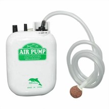 Aquarium Air Pump Adjustable Fish Tank Oxygen Battery Operate Bubbler Portable - £17.87 GBP