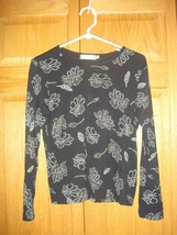 FRESH PRODUCE Top S Black Floral Long Sleeve Top - €13,11 EUR