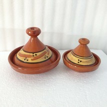 2 Tajine Handmade Morocco Spice Holder decoration Ceramic serving Tagine... - $59.40