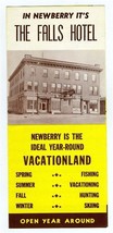 The Falls Hotel Brochure Newberry Michigan Upper Peninsula 1940&#39;s - £18.48 GBP