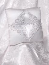 Beverly Clark Pearled Corners Ring Pillow - $34.29