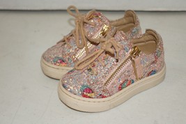 Giuseppe Zanotti Kids Glitter Sneakers Toddler Girl&#39;s Size 20 (US 4C) - £46.82 GBP