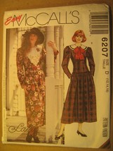 UNCUT Sewing Pattern 1992 McCALL&#39;S Size D 12,14,16 DRESS 6207 [Z180] - $3.99