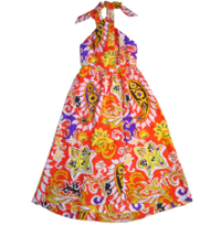 NWT J.Crew Silk Sarong Maxi in Aja Orange Painted Paisley Halter Dress 2 - £63.94 GBP