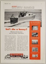 1948 Print Ad Texaco Marine Products Huckins Sportsman 40 Fairform Flyer Boats - £13.51 GBP
