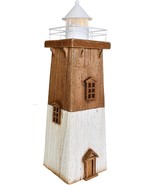 Wooden Lighthouse Decoration Nautical Decor Wood Lighted Lighthouse Orna... - £48.41 GBP