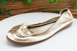 Aerosoles Women Sz 7.5 M Light Gold Flat Leather Shoes - £22.94 GBP