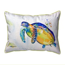 Betsy Drake Blue Sea Turtle II Large Indoor Outdoor Pillow 16x20 - £36.98 GBP