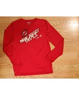 Reebok New Jersey Devils Boys Shirt Long Sleeve Large 14/16 NHL Hockey R... - £8.16 GBP