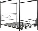 Homelegance Hosta Metal Canopy Bed, Queen, Black - $500.99