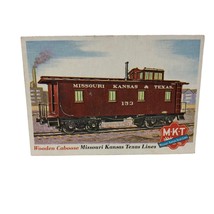 VTG 1955 Topps Rails &amp; Sails # 43 Wooden Caboose Missouri Kansas Texas Line MKT - $31.67