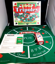 Tripoley Deluxe Felt Mat Version COMPLETE Vtg Cadaco 1999 Mat & Cards - $34.64