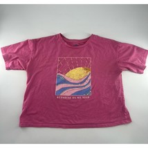 There Abouts Womens Extra Large Pink Sunshine Sun T Shirt Crop Top Y2K - $110.60 MXN