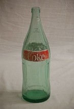 Old Vintage Coca Cola Coke Green Glass Beverages Soda Pop Bottle 32 fl. oz. 1 Qt - £14.27 GBP