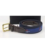 Vineyard Vines Mens Leather Canvas  Belt Sz 42 Stanton Ridge Golf Countr... - $41.62 CAD