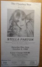 Stella Parton Vintage 1982 Flyer Flaming Star Night Club 14*8 Inch Dolly... - $14.77