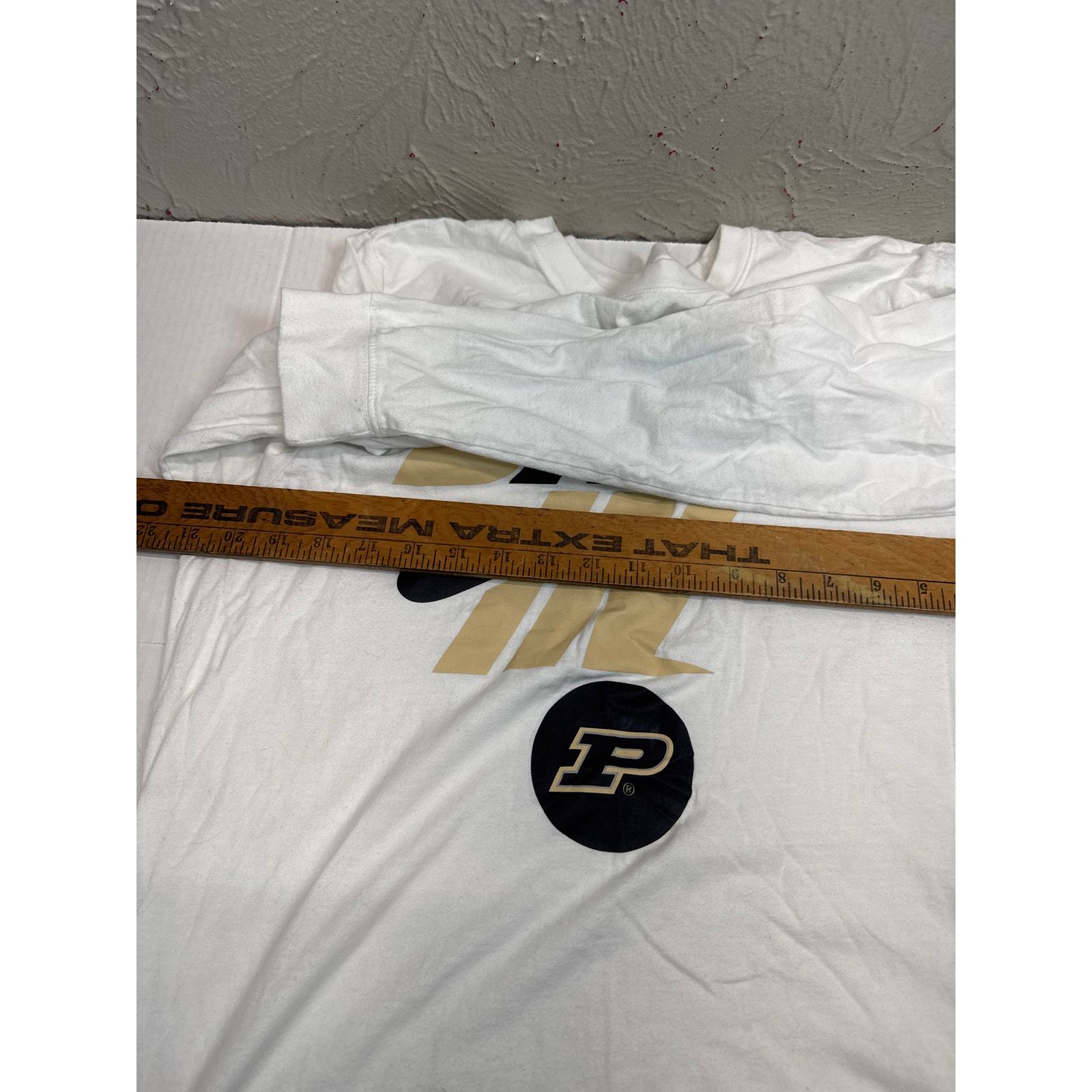 Nike Men's Purdue Long Sleeve Crew Neck White T-Shirt NCAA College Sports Size L Item image 5