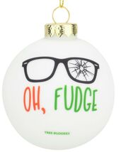 Tree Buddees Oh Fudge Funny Glass Christmas Ornament Movie Pop Culture T... - $14.95