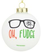 Tree Buddees Oh Fudge Funny Glass Christmas Ornament Movie Pop Culture TV Show - $14.95