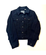 Levi’s Girls Trucker Jacket Size Small Black Kids Denim  - $12.19