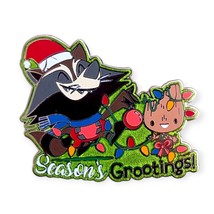 Guardians of the Galaxy Disney Pin: Seasons&#39;s Grootings Rocket Raccoon and Groot - $19.90