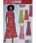 New Look Sewing Pattern 6347 Misses Dresses Size A (10 12 14 16 18 20 22) - $581.36 MXN