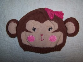 The Childrens Place Toddler Girl Knit Monkey Hat Size 12-24M (Nwot) - £8.78 GBP