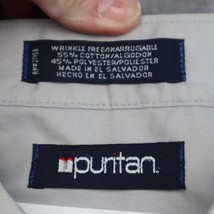 Puritan Shirt Mens XL Gray Long Sleeve Barrel Cuff Point Collar Button Pocket - £17.91 GBP