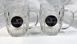 2 Guinness Beer Glass Mugs 18 oz Harp Logo Dimpled  Luminarc - $29.65