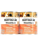 2 Rust-Oleum 32 Oz Ultimate Wood Stain One Coat 330109 Coral Dries In 1 ... - $32.99