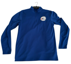 Philadelphia 76ers UNK Shirt Blue Medium Men’s Long Sleeve Ball Logo Qua... - $23.75