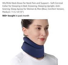 VELPEAU Neck Brace Cervical Collar - Enhanced Support, Relieves Spine Pr... - $19.68