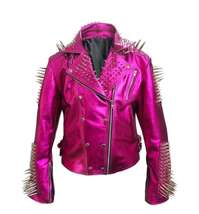 Gothic Rock Punk Studded Leather Jacket for Women, Fully Studded Leather... - £253.10 GBP