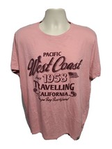 Pacific West Coast Travelling California Tampa Bay Beach Adult Pink 2XL ... - £11.63 GBP