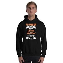 Plumber By Day Worlds Best Dad By Night Father&#39;s Day Unisex Hoodie Black - £25.36 GBP+